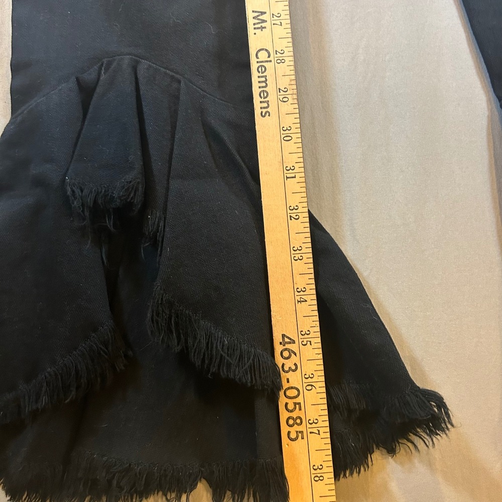 Citizens of Humanity Drew Flounce High Rise Black Flare Fringe Jeans 28 - Picture 6 of 8